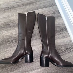 Phillip Lim genuine leather chocolate brown tall boots (NEW)